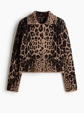 H&M Leopard Print Cardigan - Brown/Black